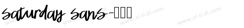saturday sans字体转换